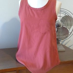Ro & De dark coral sleeveless top